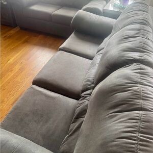 Luxurious Charcoal Sofa Cover
